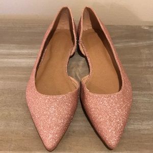 ASOS :Shoes: Rose Gold Glitter Flats